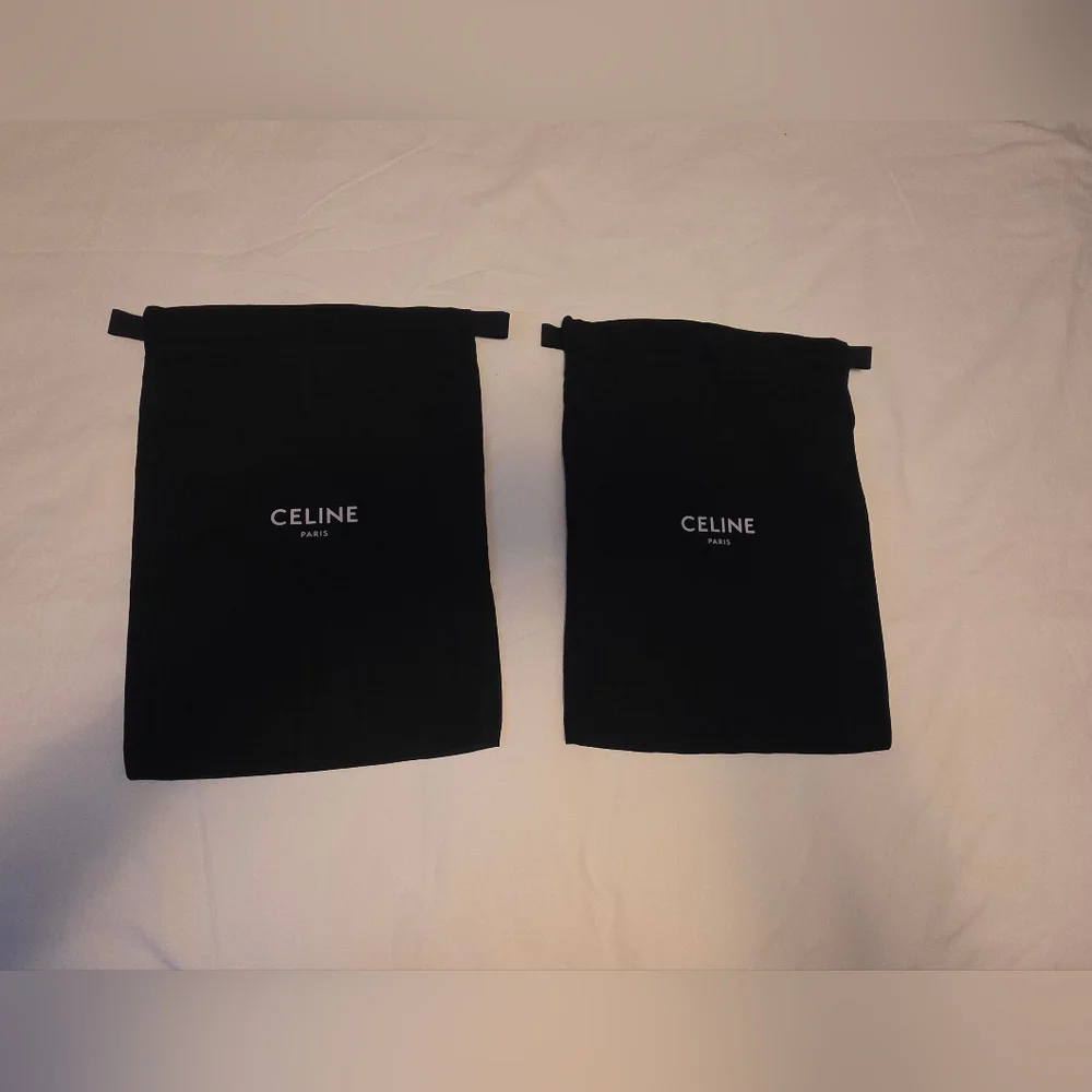 CELINE Authentic Celine Black Satin Dust Bags – Set of 2 (13” x 17”)
